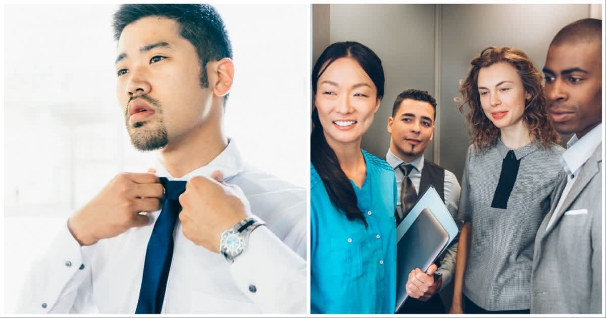 Strangers were miffed at man prepping for date inside elevator until they joined in to help him nail first impression