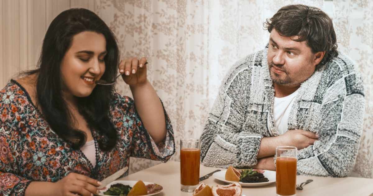 Her boyfriend's family kept mocking her weight. When his mom made a snide remark, she finally snapped and walked out