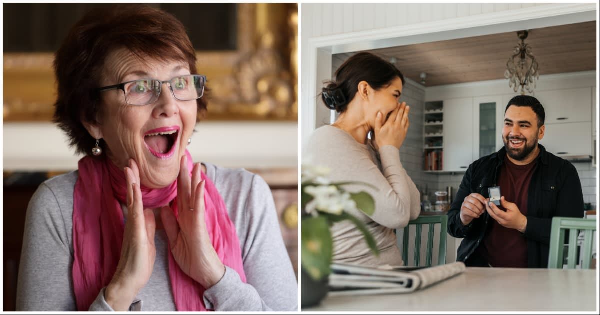 Man stages proposal with girlfriend to give great-grandma with dementia a fleeting moment of joy