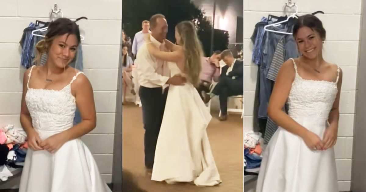 Fiancé left speechless at the altar after recognizing the dress his bride wore as she walked down the aisle