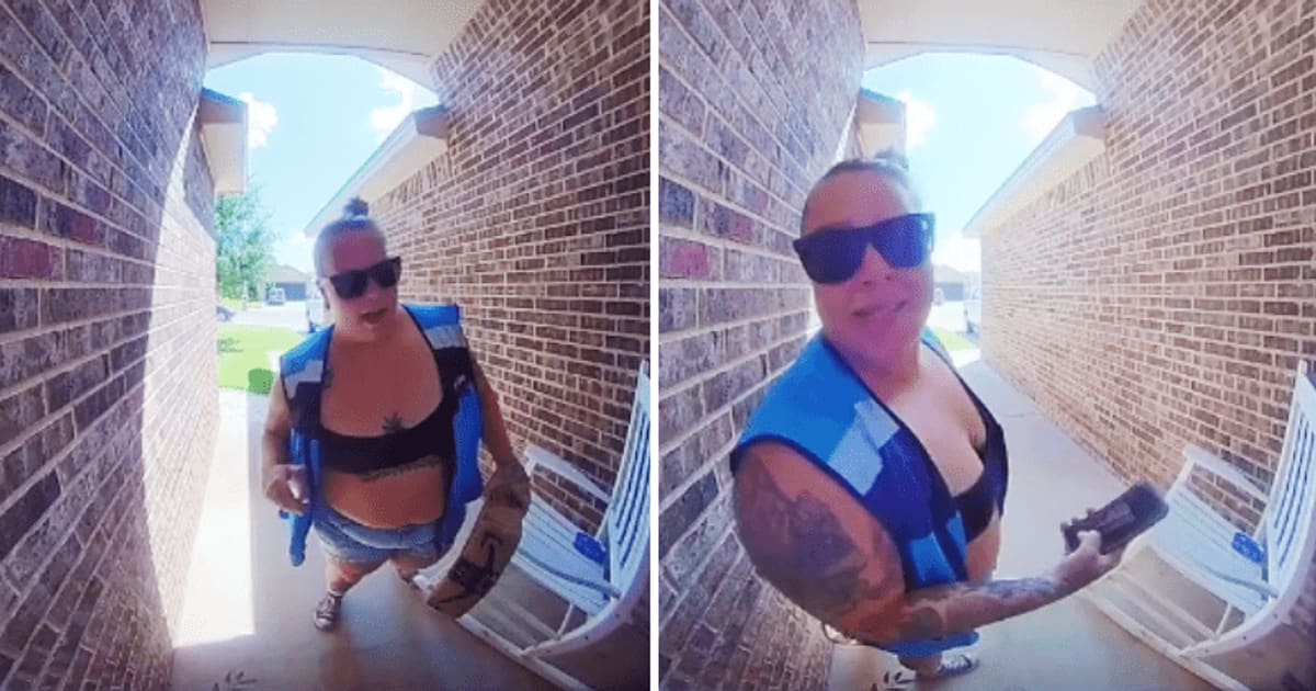 Amazon delivery driver spotted something off about woman’s new home — and immediately alerted her on the doorbell camera