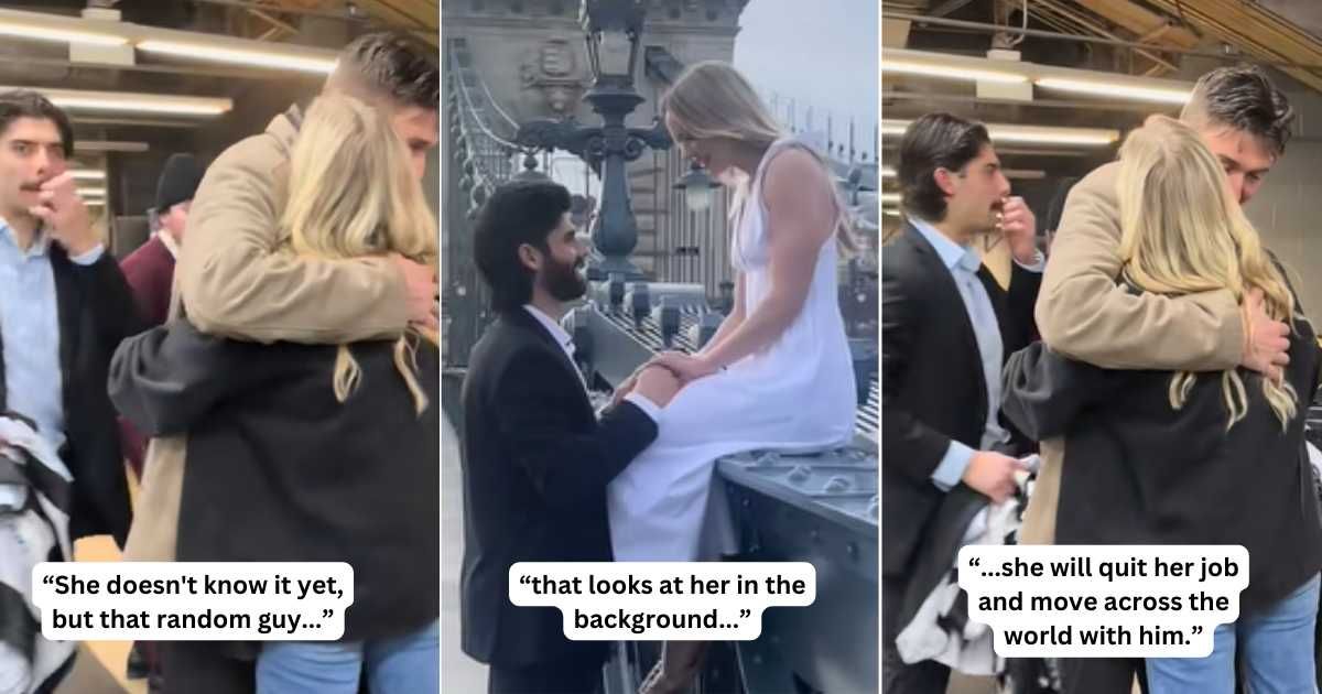 Woman rewatching old trip videos spots a stranger smiling at her. When she looked again, her jaw dropped