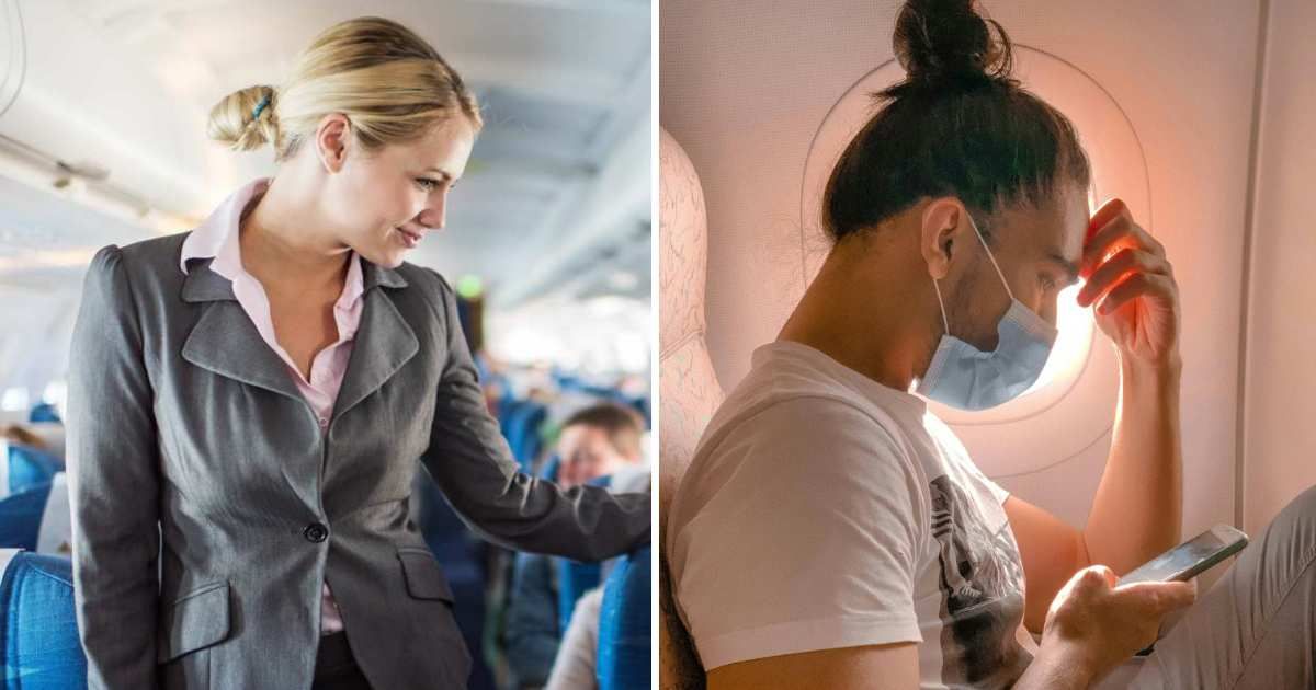 Entitled man stole her window seat and tried to blame her booking error. The flight attendant's 'fact check' left him fuming