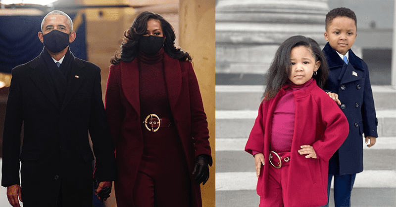 Adorable four-year-olds nail Michelle and Barack Obama's Inauguration Day looks