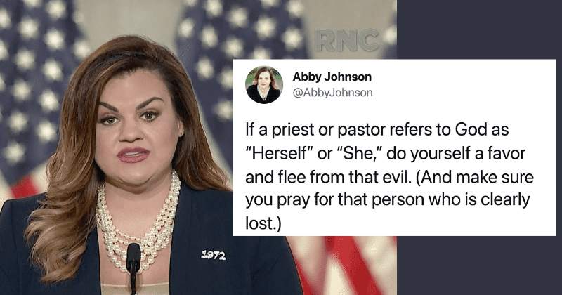 Anti-abortion advocate gets schooled after claiming those who refer to God as 'she' are evil