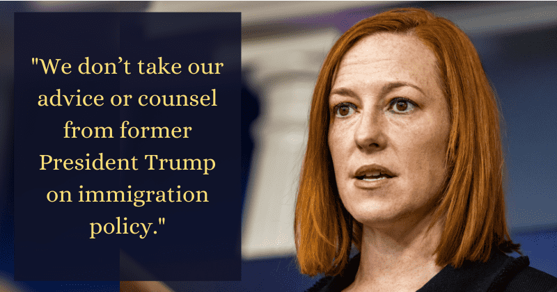 Jen Psaki gives it back to reporter claiming 'Americans' are questioning Biden's immigration policy