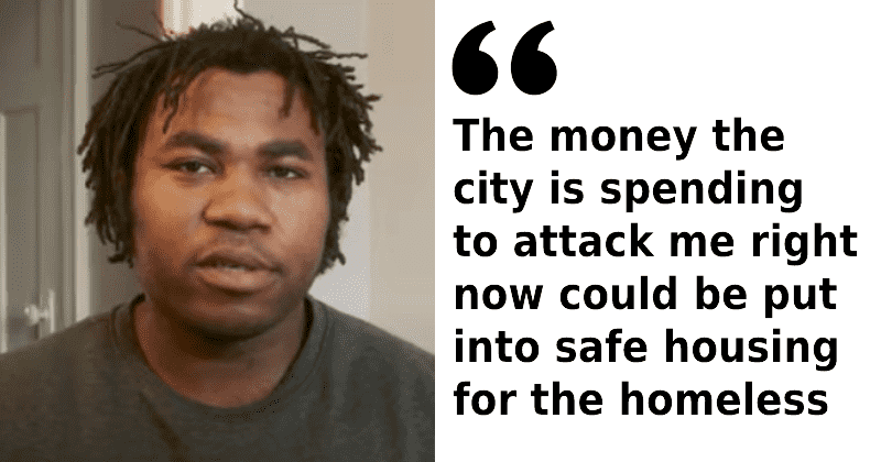 Carpenter who built $1000 homes for homeless people for free is now being sued by the city