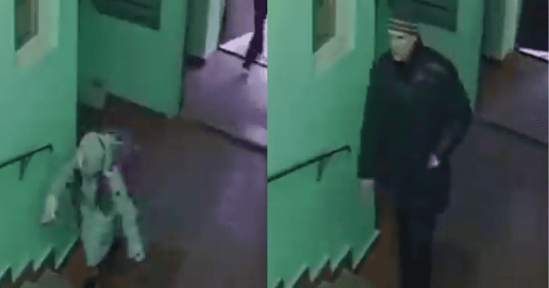 Nerve-wracking CCTV video shows 9-year-old girl outsmarting a stalker who followed her home