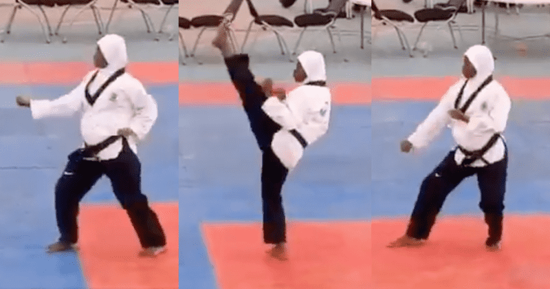 Eight months pregnant athlete secures Taekwondo gold medal