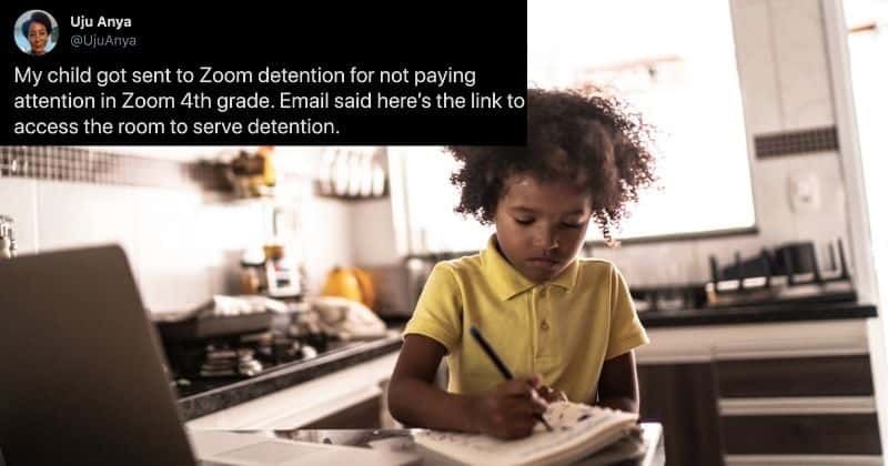 A fourth-grader was sent to Zoom detention. Her mom explained why that's messed up.