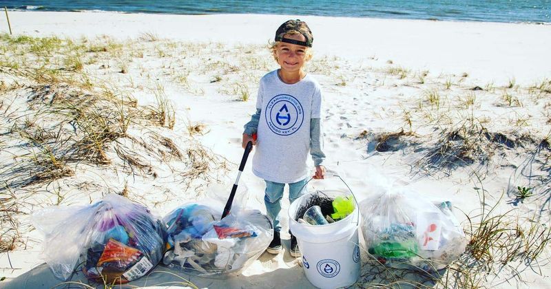 Meet 5-year-old Oliver, 'a little guy on a big mission' to keep our beaches clean