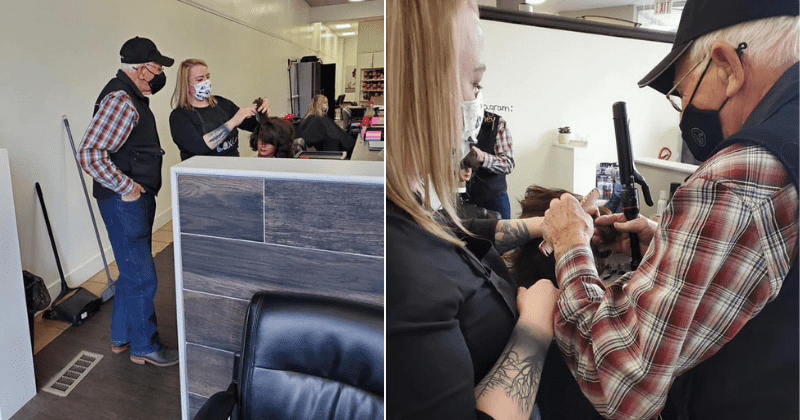 79-year-old takes hair and makeup lessons to help his 'beautiful' wife of 50 years get ready