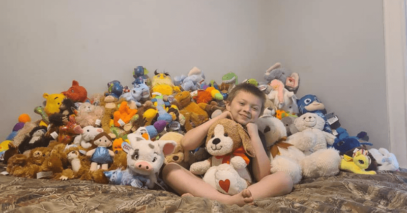 8-year-old birthday boy donates 308 stuffed toys to Kenosha Police to help kids in scary situations