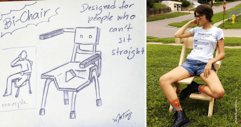 Dad built his bisexual daughter a ‘Bi-chair’ as a joke and internet loves it