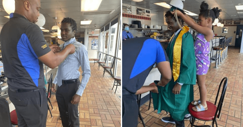 Teen's co-workers at Waffle House come together to ensure he can attend his graduation in style