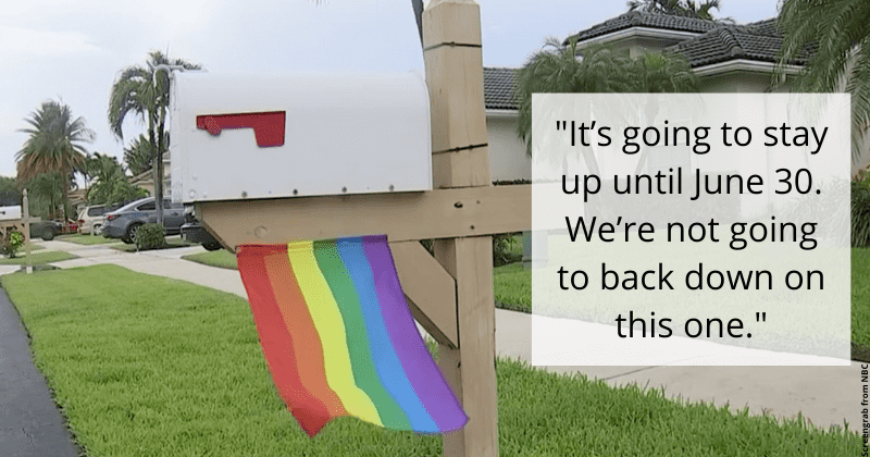 HOA orders gay couple to remove pride flag from front yard or pay hefty fine, couple says it's not going down