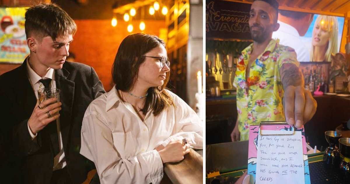 Bartender notices stranger 'aggressively hitting on' woman — so he slipped her a note with ingenious idea