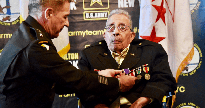 Black WWII veteran who was denied Purple Heart due to racism finally receives honor at 99