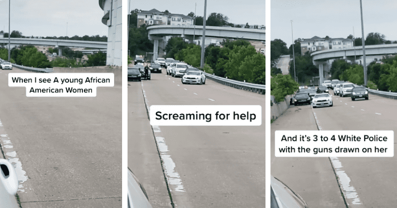 Multiple drivers pull over to make sure Black woman stopped by cops is safe: 'Not today'