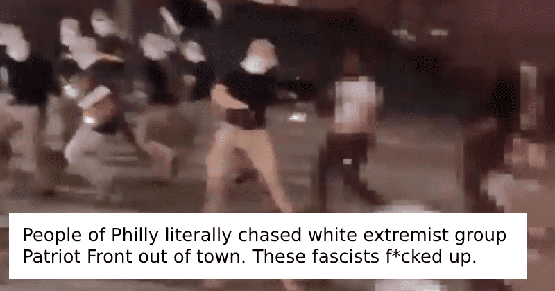 People of Philly chase White supremacists out of the city: 'They literally ran away'