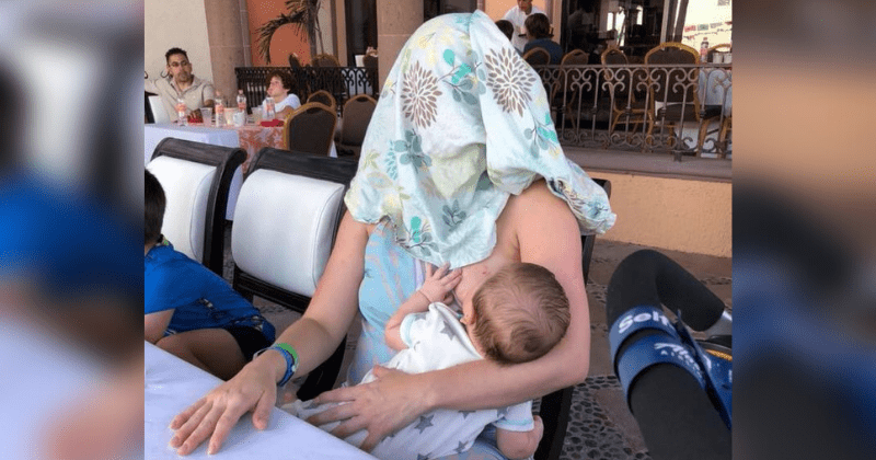 Breastfeeding mom gives the perfect response to stranger who asked her to 'cover up"