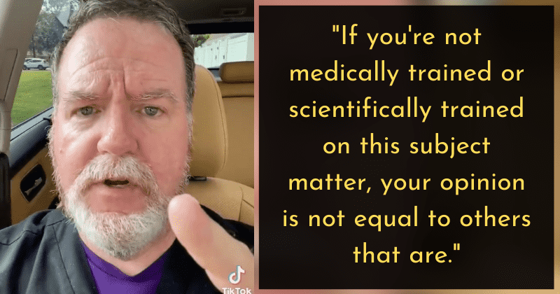 Doctor shuts down anti-vaxxers who claim their opinion on vaccines is just as valid as his