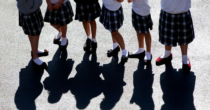 After school banned boys from wearing shorts amid heatwave, they wore skirts in protest