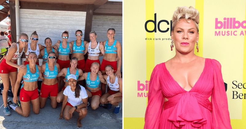 P!nk offers to pay fine for women’s beach handball team penalized for wearing shorts & not bikini bottoms