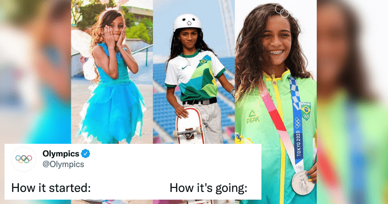 She went viral at 7 for skateboarding in a fairy costume. At 13, she just became an Olympic Champion