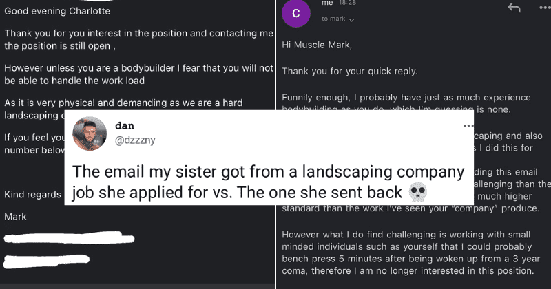 Woman hits back after applying for a landscaping job and getting a super sexist response