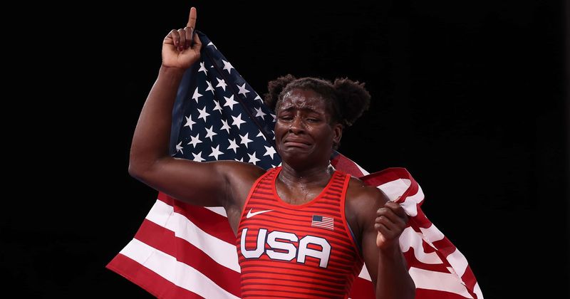 Tamyra Mensah-Stock becomes the first U.S. Black woman to win an Olympic wrestling gold