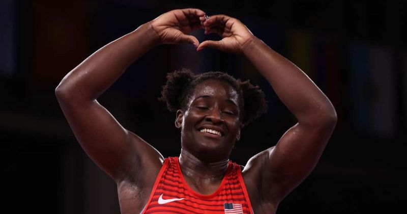 Wrestling gold medalist Tamyra Mensah to buy her mom a food truck with prize money