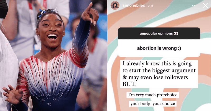 Simone Biles reveals she is 'very much pro-choice': 'Your body, your choice'