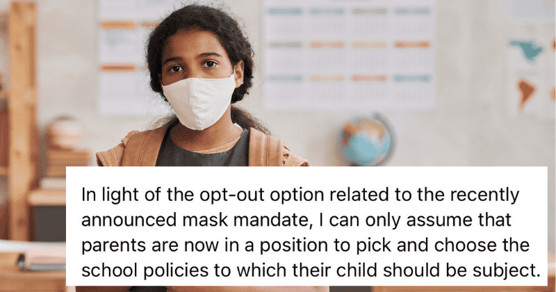 Mom calls out school for letting masks be optional but making girls follow ridiculous dress code