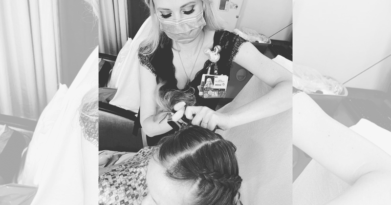Nurse spends her day offs brushing and braiding patients' hair