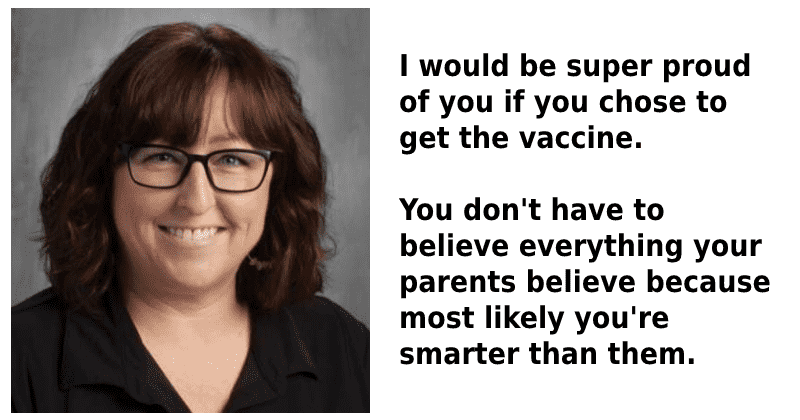 Teacher fired for bashing Trump, anti-vaxxers, and asking her students to get vaccinated
