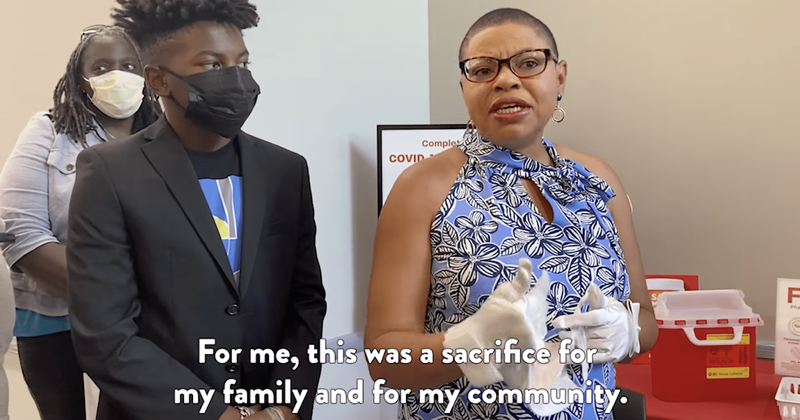 Vaccine-hesitant mom finally gets vaccinated to fulfill teen son's birthday wish