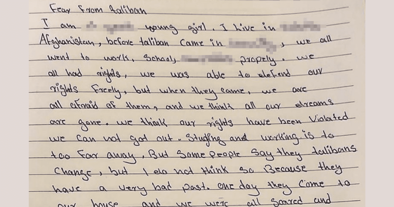 Angelina Jolie shares a letter she received from Afghan girl. 'We lost our freedom, we are imprisoned again'