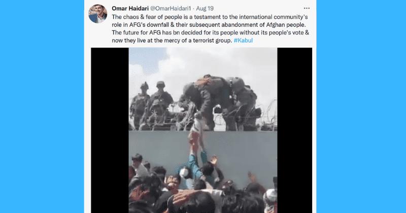 Afghan father passes newborn baby to U.S. soldier over barbed wire fence in heartbreaking video