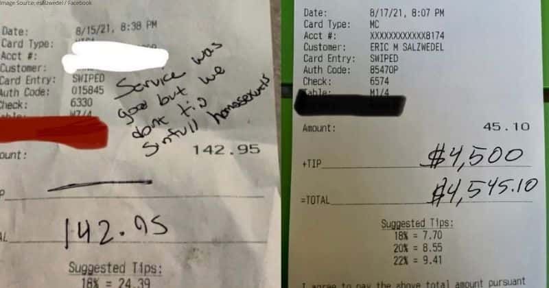 A gay server was 'tipped' a homophobic message. So, the internet stepped in to tip him $4,500.