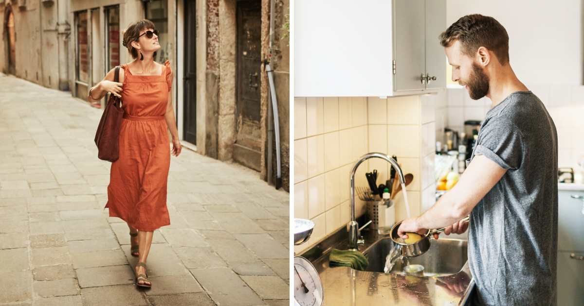 Man refuses to help his wife with housework, so she decides to take a long solo vacation