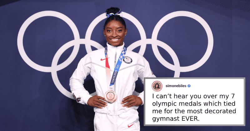 Simone Biles slams critics who called her a 'quitter': 'Can’t hear you over my 7 Olympic medals'