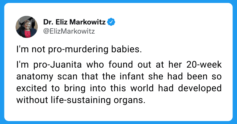 Professor listed 11 reasons why she is anti-abortion but believes it is a person's human right