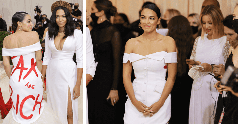 Rightwing watchdog group files ethics complaint against AOC over her Met Gala appearance