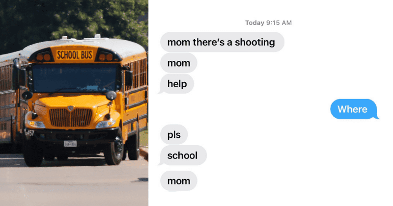 Parents share the devastating texts they received from their kids during latest school shooting