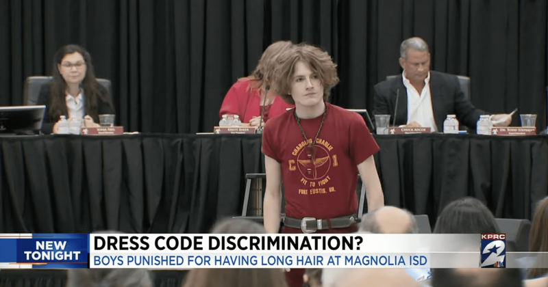 Students sue Texas school district for banning boys from wearing long hair