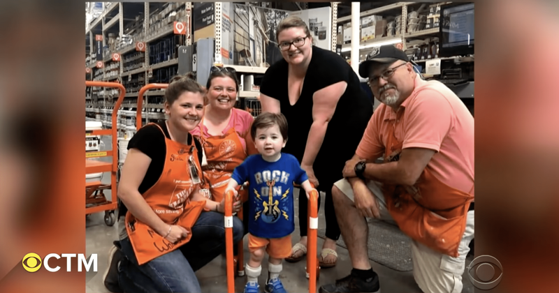 Home Depot employees build a walker for a 2-year-old who was having trouble getting around
