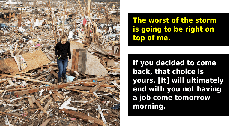 'Keep delivering,' Amazon told employee as the tornado closed in on her