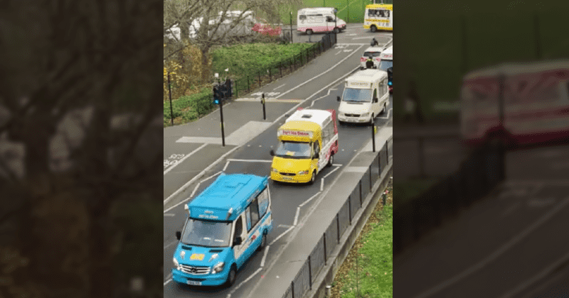 Ice cream man of 40 yrs gets moving tribute as ice cream trucks honor him with funeral procession