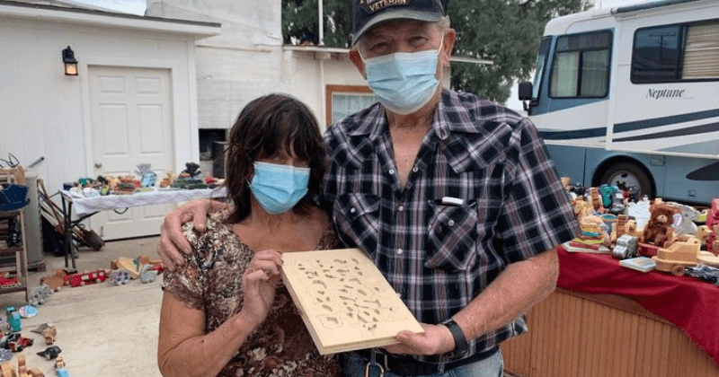 Retired couple spends every day of the year making wooden Christmas toys for kids in need